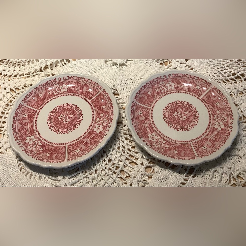 Vintage Syracuse China Strawberry Hill Dessert Bread Plates
